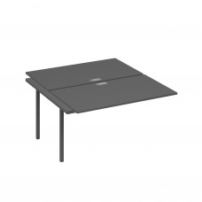 Секция стола рабочей станции 2х140 на каркасе QUATTRO антрацит премиум / металлокаркас антрацит А4 А4 177-1 АР