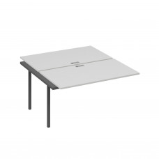 Секция стола рабочей станции 2х140 на каркасе QUATTRO серый / металлокаркас антрацит А4 А4 177-1 СЕ