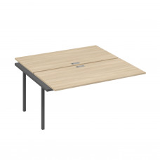 Секция для рабочей станции 2х160 опоры QUATTRO дуб скандинавский / металлокаркас антрацит А4 А4 178-1 ДК