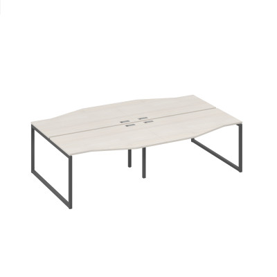 Рабочая станция столы Техно (4х140) каркас QUATTRO дуб / металлокаркас антрацит А4 А4 190-2 ДШ