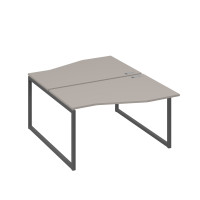 Рабочая станция столы (2х140) Техно каркас QUATTRO мокко премиум / металлокаркас антрацит А4 А4 190 МП
