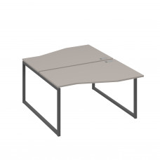 Рабочая станция столы (2х140) Техно каркас QUATTRO мокко премиум / металлокаркас антрацит А4 А4 190 МП