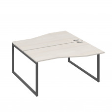 Станция каркас QUATTRO столы 2х160 Техно эргономичные дуб / металлокаркас антрацит А4 А4 191 ДШ