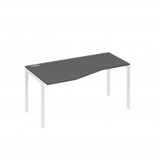 Стол эргономичный левый "Техно" на металлокаркасе DUE антрацит премиум / металлокаркас белый А4 Б2 065 АР