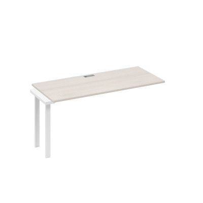 Секция 160 для рабочей станции на опорах UNO дуб / металлокаркас белый А4 Б1 015-1 ДШ