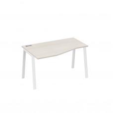 Стол эргономичный левый металлокаркас TRE "Техно" дуб / металлокаркас белый А4 Б3 063 ДШ