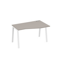 Стол "Техно" на металлокаркасе TRE эргономичный правый мокко премиум / металлокаркас белый А4 Б3 064 МП