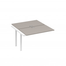 Секция рабочей станции на металлокаркасе UNO (2х120) мокко премиум / металлокаркас белый А4 Б1 173-1 МП