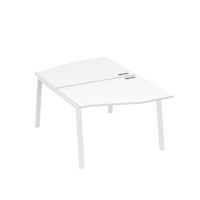 Рабочая станция со столами Техно на металлокаркасе TRE (2х120) белый премиум / металлокаркас белый А4 Б3 189 БП