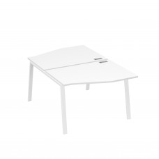 Рабочая станция со столами Техно на металлокаркасе TRE (2х120) белый премиум / металлокаркас белый А4 Б3 189 БП