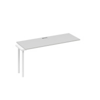Секция стола рабочей станции опоры DUE серый / металлокаркас белый А4 Б2 005-1 СЕ
