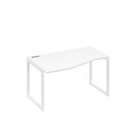 Стол левый эргономичный "Техно" металлокаркас QUATTRO белый премиум / металлокаркас белый А4 Б4 063 БП