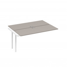 Секция рабочей станции на опорах DUE 2х160 мокко премиум / металлокаркас белый А4 Б2 172-1 МП