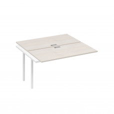 Секция рабочей станции на опорах DUE (2х140) дуб / металлокаркас белый А4 Б2 174-1 ДШ