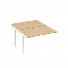 Секция стола на каркасе QUATTRO (2х120) натуральный дуб / металлокаркас белый А4 Б4 176-1 НД