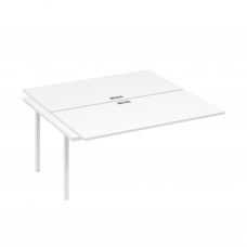 Секция стола на металлокаркасе DUE (2х160) белый премиум / металлокаркас белый А4 Б2 178-1 БП