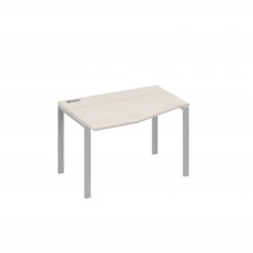 Стол на металлокаркасе UNO эргономичный левый "Техно" дуб / металлокаркас серый А4 С1 061 ДШ