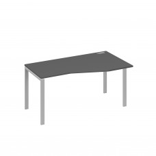 Стол правый "Техно" на металлокаркасе UNO эргономичный антрацит премиум / металлокаркас серый А4 С1 066 АР