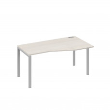 Стол правый "Техно" на металлокаркасе UNO эргономичный дуб / металлокаркас серый А4 С1 066 ДШ