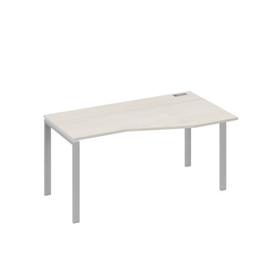 Стол правый "Техно" на металлокаркасе UNO эргономичный дуб / металлокаркас серый А4 С1 066 ДШ