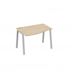 Стол "Техно" эргономичный на металлокаркасе TRE левый дуб скандинавский / металлокаркас серый А4 С3 061 ДК