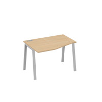 Стол "Техно" эргономичный на металлокаркасе TRE левый натуральный дуб / металлокаркас серый А4 С3 061 НД