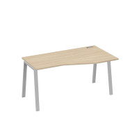 Стол правый "Техно" на металлокаркасе TRE эргономичный дуб скандинавский / металлокаркас серый А4 С3 066 ДК