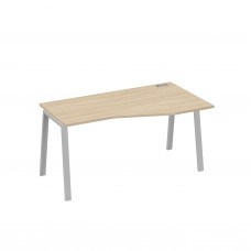 Стол правый "Техно" на металлокаркасе TRE эргономичный дуб скандинавский / металлокаркас серый А4 С3 066 ДК