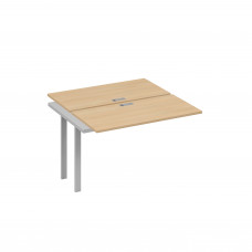 Секция стола рабочей станции на металлокаркасе TRE (2х120) натуральный дуб / металлокаркас серый А4 С3 170-1 НД