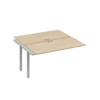 Секция (2х140) стола рабочей станции опоры UNO дуб скандинавский / металлокаркас серый А4 С1 174-1 ДК