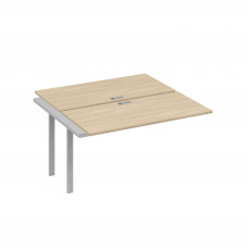 Секция (2х140) стола рабочей станции опоры UNO дуб скандинавский / металлокаркас серый А4 С1 174-1 ДК