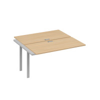 Секция (2х140) стола рабочей станции опоры UNO натуральный дуб / металлокаркас серый А4 С1 174-1 НД