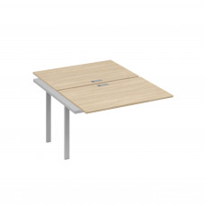 Секция стола станции на каркасе TRE 2х120 дуб скандинавский / металлокаркас серый А4 С3 176-1 ДК