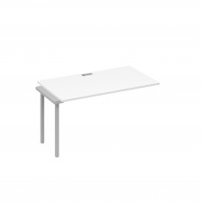 Секция рабочей станции 140 на каркасе QUATTRO белый премиум / металлокаркас серый А4 С4 024-1 БП