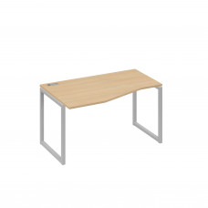 Стол левый эргономичный "Техно" металлокаркас QUATTRO натуральный дуб / металлокаркас серый А4 С4 063 НД