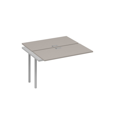 Секция стола рабочей станции на металлокаркасе QUATTRO (2х120) мокко премиум / металлокаркас серый А4 С4 170-1 МП