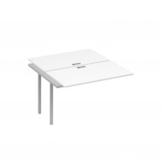 Секция стола рабочей станции QUATTRO (2х120) белый премиум / металлокаркас серый А4 С4 173-1 БП