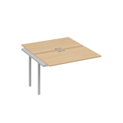 Секция стола рабочей станции каркас DUE (2х120) натуральный дуб / металлокаркас серый А4 С2 173-1 НД