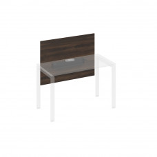 Экран настольный фронтальный большой для стола 120 с кабель-каналом дуб ристретто/ металлокаркас антрацит А4 А 836 ДР