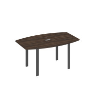 Стол 160 фигурный на металлокаркасе UNO для переговоров дуб ристретто/ металлокаркас антрацит А4 А1 111 ДР