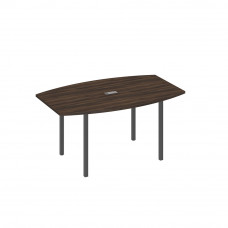 Стол 160 для переговоров на каркасе DUE дуб ристретто/ металлокаркас антрацит А4 А2 111 ДР