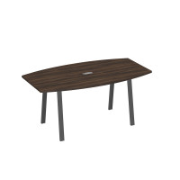 Стол 180 на опорах TRE для переговоров дуб ристретто/ металлокаркас антрацит А4 А3 112 ДР