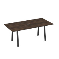 Стол 200 переговорный на металлокаркасе TRE дуб ристретто/ металлокаркас антрацит А4 А3 123 ДР