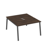 Рабочая станция каркас TRE 2х140 офисная дуб ристретто/ металлокаркас антрацит А4 А3 177 ДР