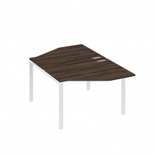 Рабочая станция опоры UNO со столами Техно (2х120) дуб ристретто/ металлокаркас белый А4 Б1 186 ДР