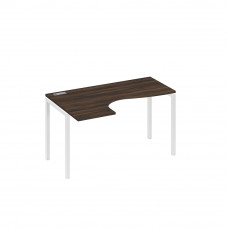 Стол эргономичный "Классика" левый на металлокаркасе DUE дуб ристретто/ металлокаркас белый А4 Б2 033 ДР