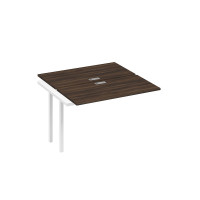Секция стола рабочей станции на каркасе DUE (2х120) дуб ристретто/ металлокаркас белый А4 Б2 170-1 ДР