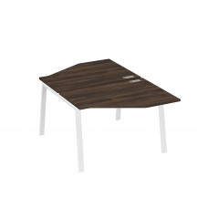 Рабочая станция TRE (2х120) со столами Техно дуб ристретто/ металлокаркас белый А4 Б3 186 ДР