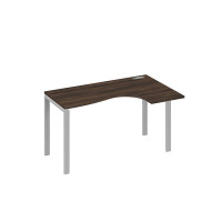 Стол правый "Классика" эргономичный на металлокаркасе UNO дуб ристретто/ металлокаркас серый А4 С1 034 ДР