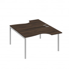 Рабочая станция металлокаркас DUE со столами (2х140) Классика дуб ристретто/ металлокаркас серый А4 С2 184 ДР